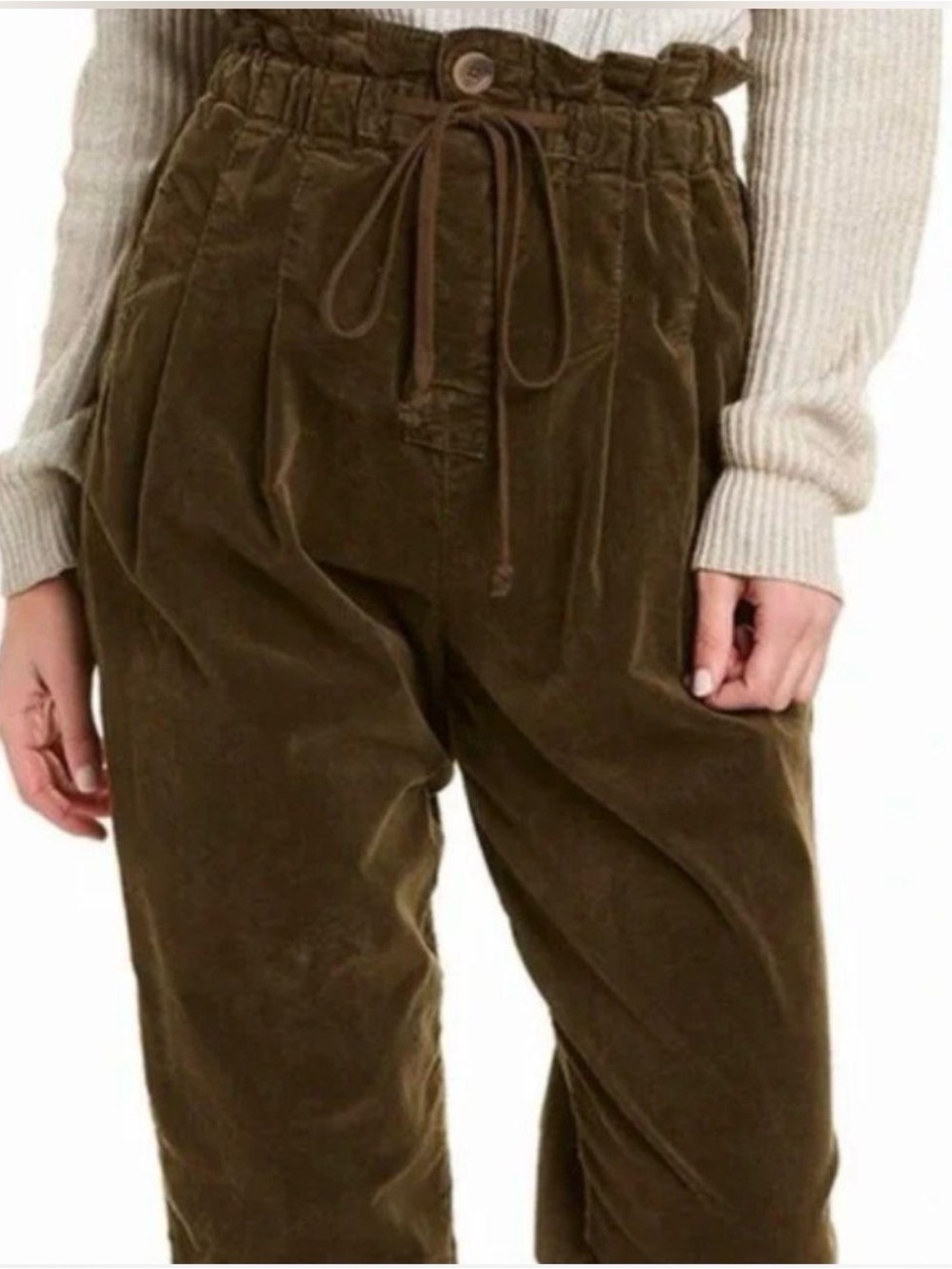 Free People womens corduroy Paperbag pants size medium